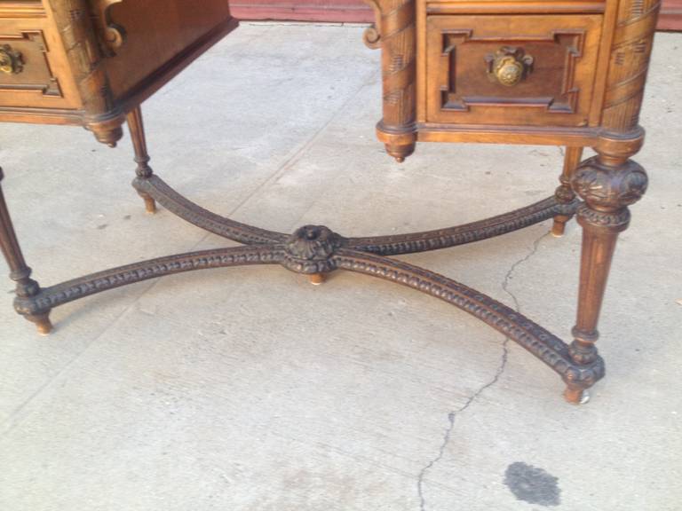 19th Century Carved Desk In Excellent Condition In Los Angeles, CA