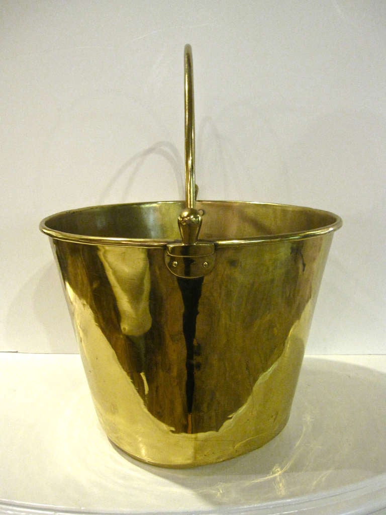 Folk Art 19th c. English Brass Peat Bucket