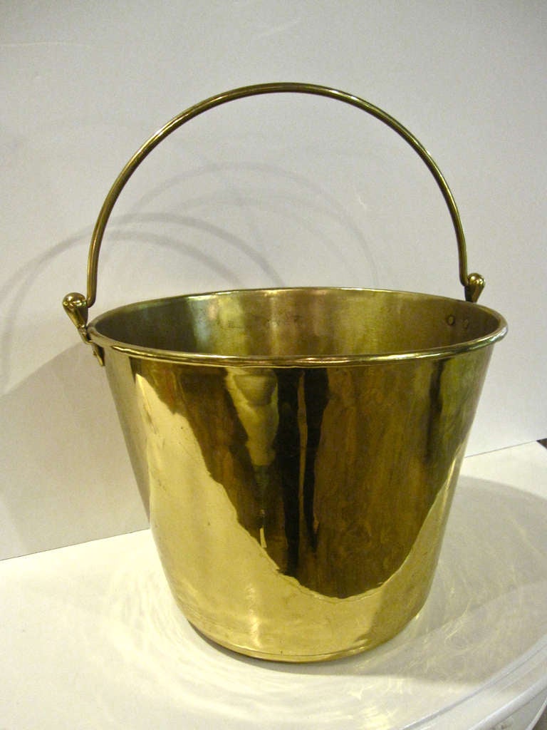 19th c. English Brass Peat Bucket 3