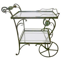 French Deco Period, Forged Iron Barcart