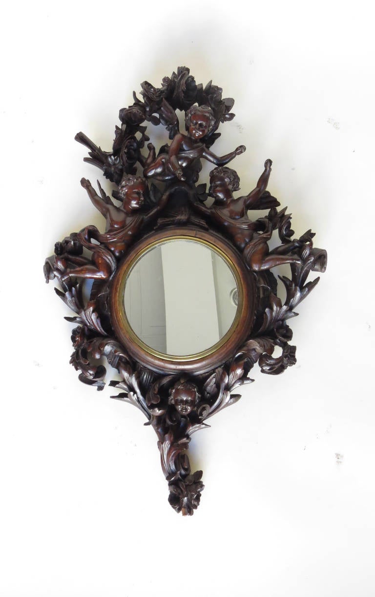 Early 19th c. Carved Mirror