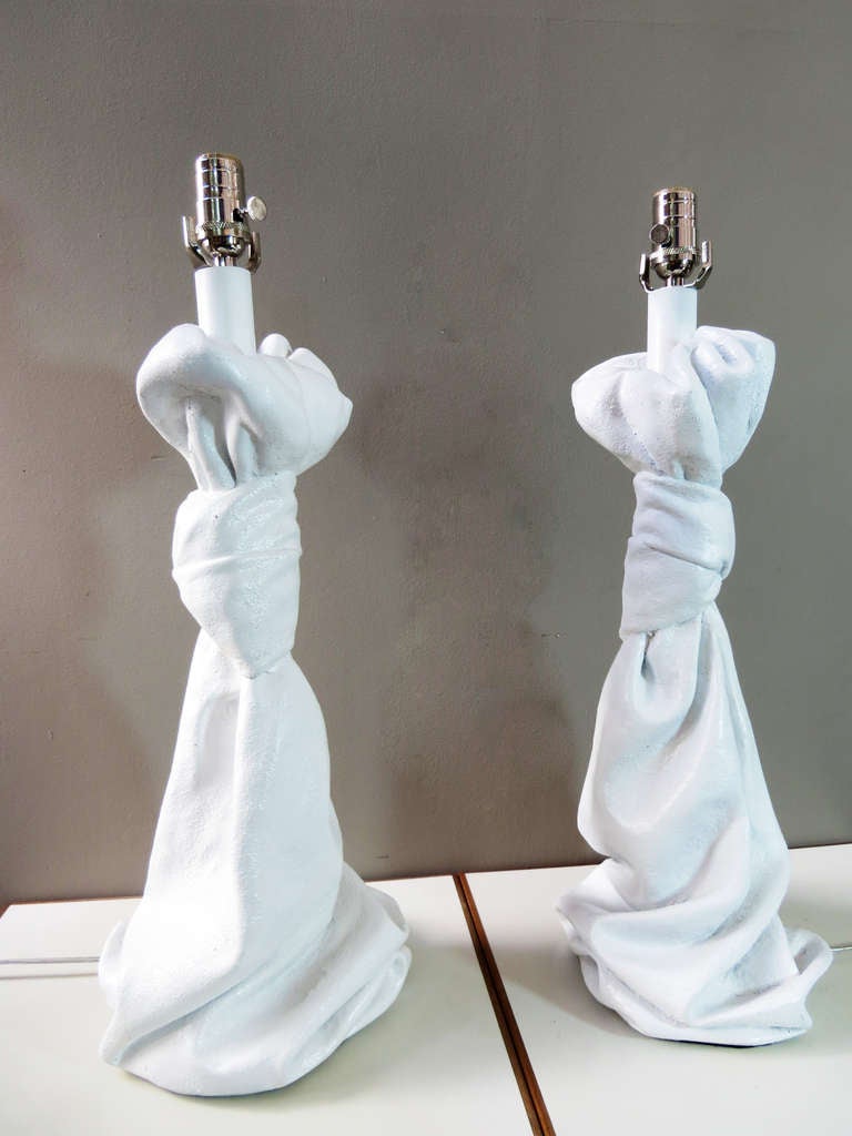 Pair of "Folded Drape" Table Lamps