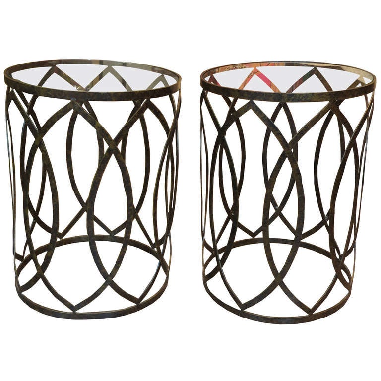 Brass and Glass Garden Tables at 1stdibs