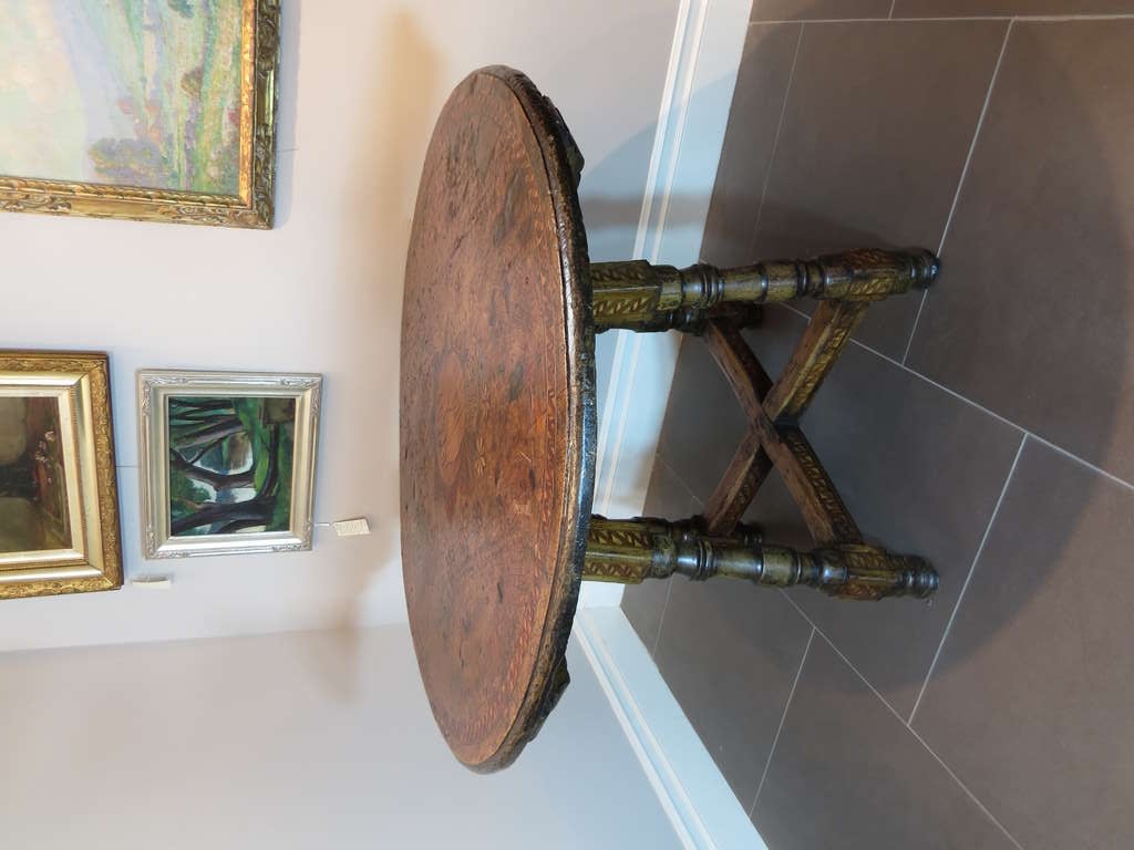 18th C. Dutch Marquetry Tavern Table