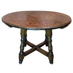 18th C. Dutch Marquetry Tavern Table