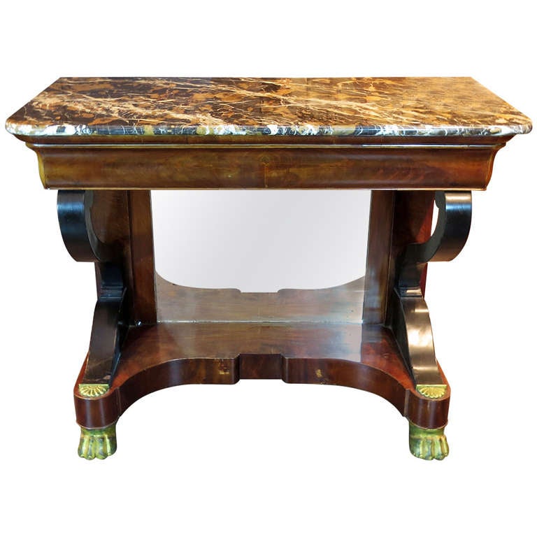 French Marble-Top Console