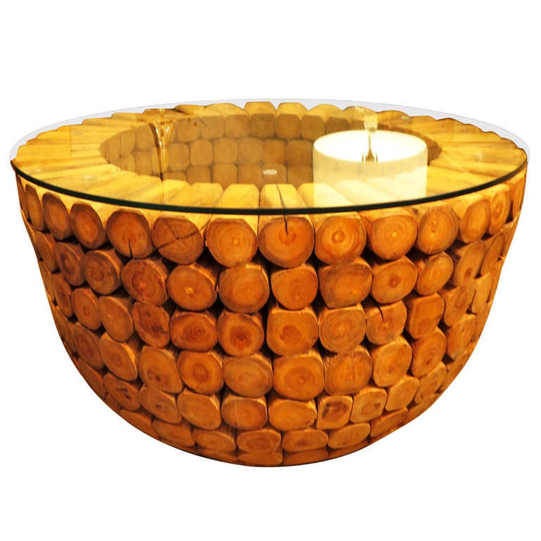 Stunning Handcrafted Side Table at 1stdibs