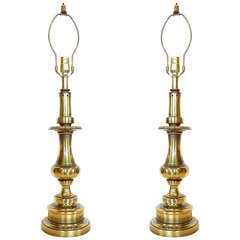 Pair of Brass Lamps by Stiffel