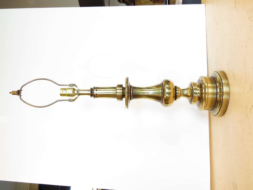 Mid-Century Modern Pair of Brass Lamps by Stiffel