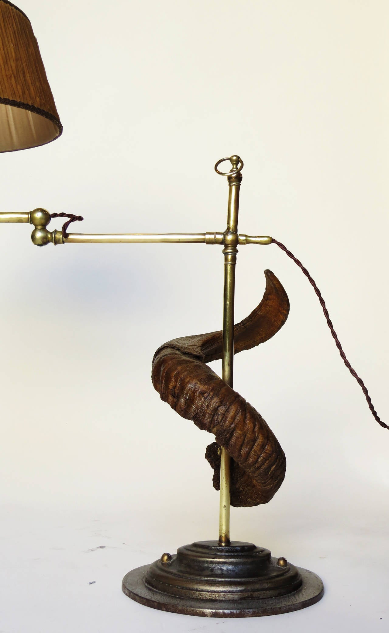 20th Century Antique Swing-Arm Sculptural Table Lamp