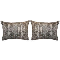 Pair of Vintage Forutny Pillows in "Peruano" Fabric