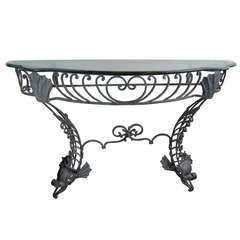 Spectacular Wrought Iron Console