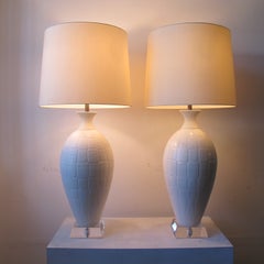 Vintage Pair Ceramic Table Lamps