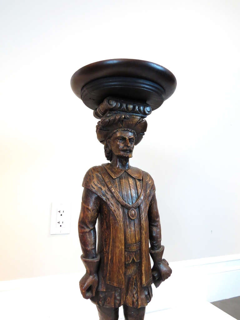 Unique Carved Statue/Pedestal 1