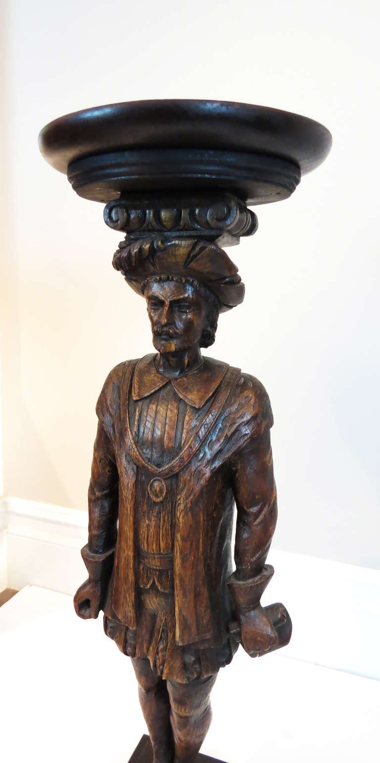 Unique Carved Statue/Pedestal 3