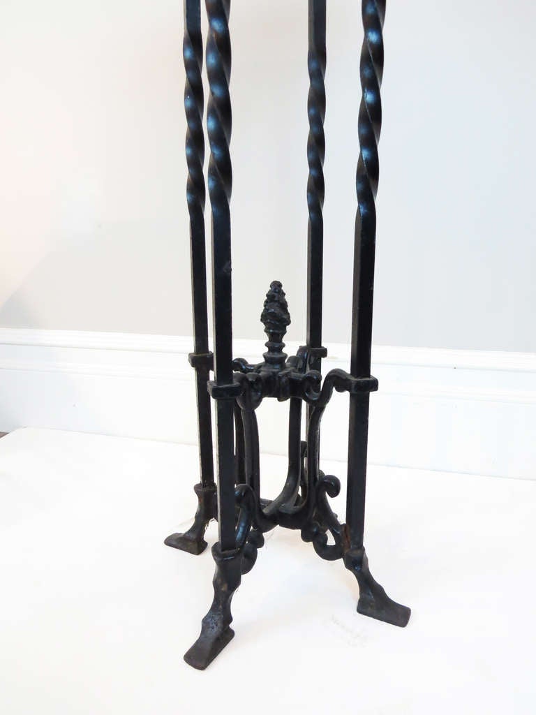 19th Century Wrought Iron Pedestal