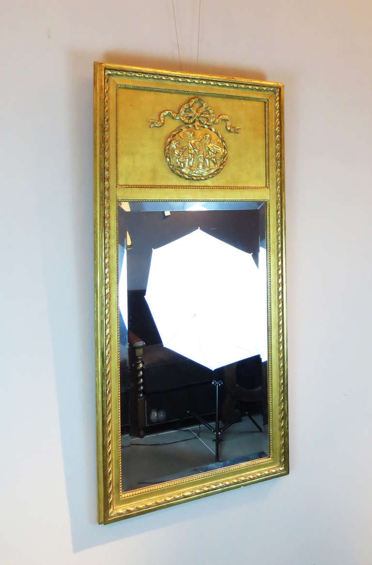 Louis Philippe Gilt Trumeau Mirror