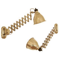 Brass Scissor Wall Mount with Expanding Arm