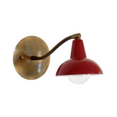 Small Italian Goosneck Wall Light  (Burgundy)