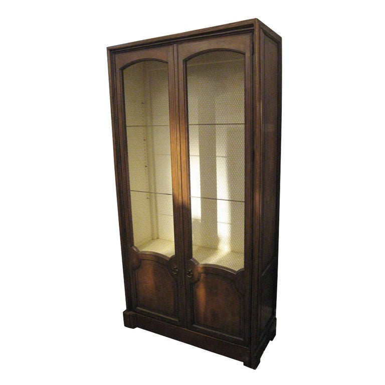Baker Tall Blonde Wood with Wire Screens for Display For Sale