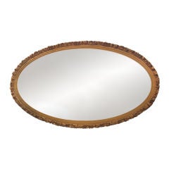 Gold Oval Wall Mirror