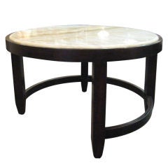 Beautiful Onyx Top With Mahogany Coffee Table