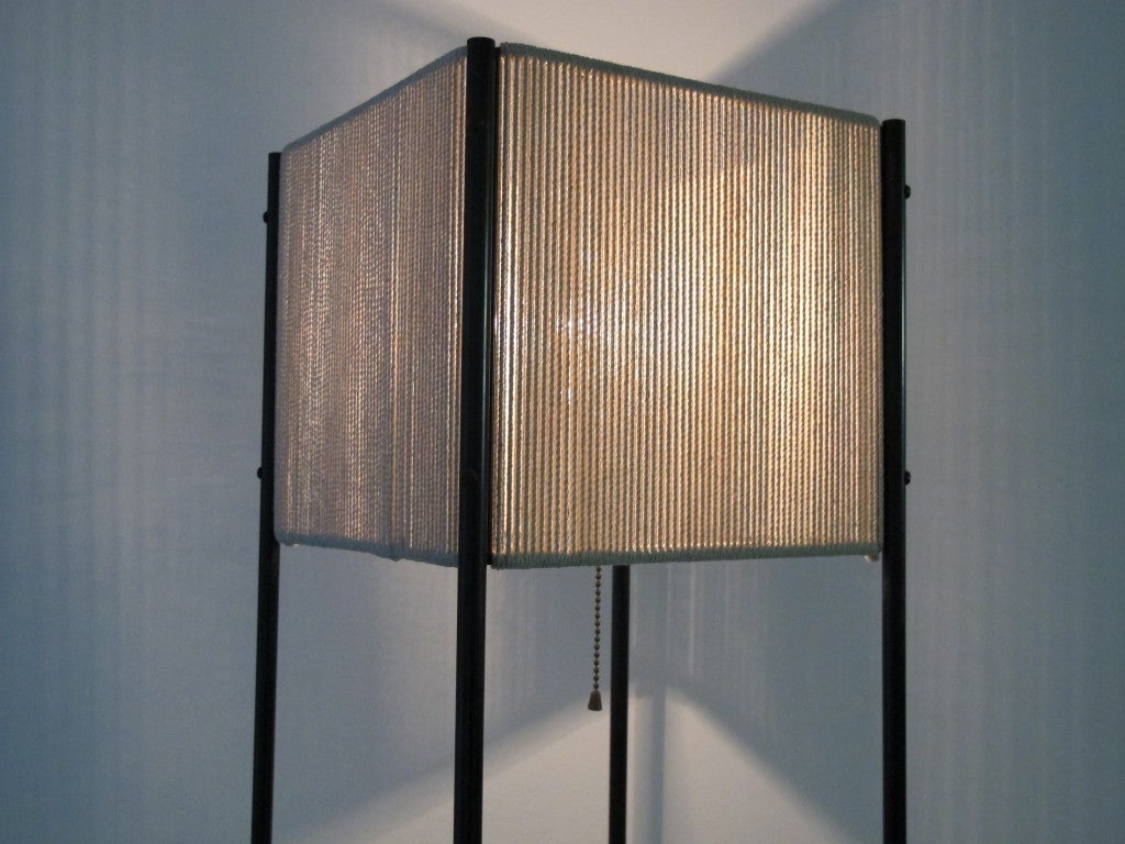 Modernist Iron Floor Lamp In Excellent Condition For Sale In Los Angeles, CA