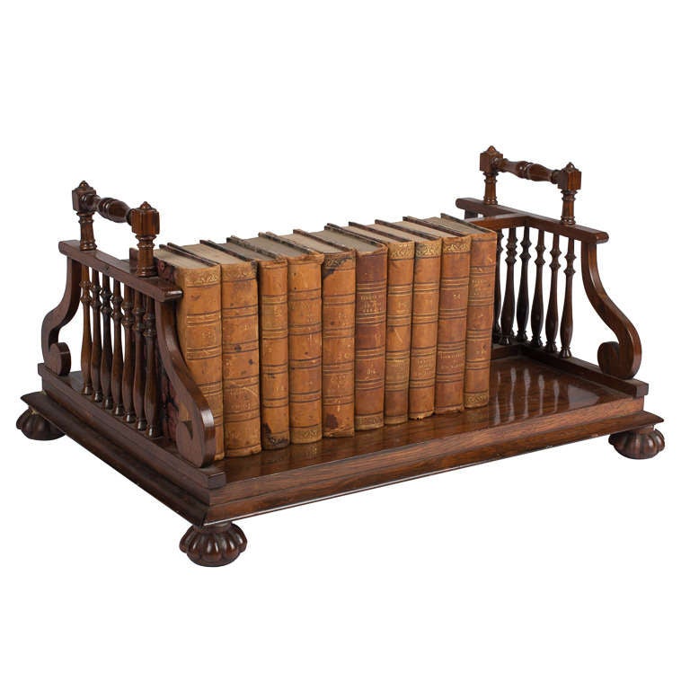 British Fine Quality English Georgian Book Carrier