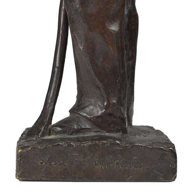 1930s Bronze of Man by Maurice Delannoy In Excellent Condition In Toronto, ON