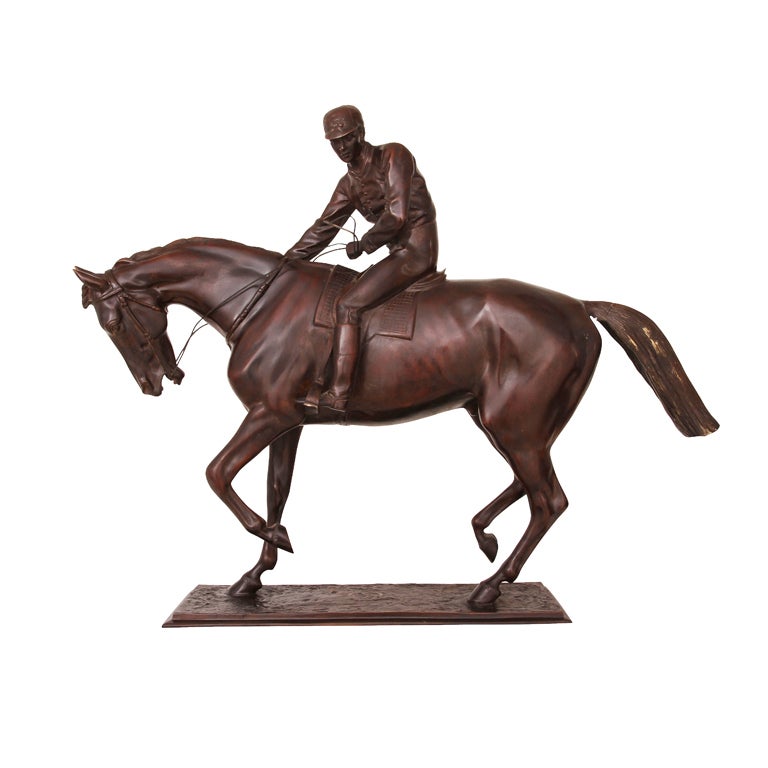 Isidore-Jules Bonheur 'Le Grand Jockey' replica Bronze Equestrian Group For Sale