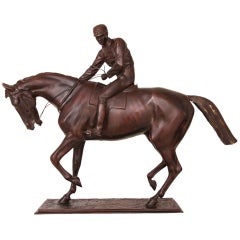 Isidore-Jules Bonheur 'Le Grand Jockey' replica Bronze Equestrian Group