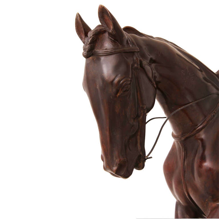 Isidore-Jules Bonheur 'Le Grand Jockey' replica Bronze Equestrian Group In Excellent Condition For Sale In Toronto, ON