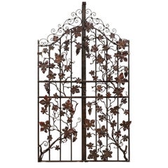 Impressive Wrought Iron Gates with Grape Vine Details