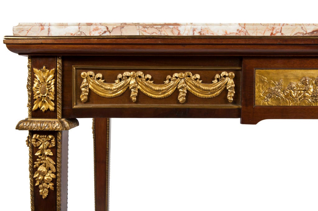 Louis XVI Writing Table with Marble Top