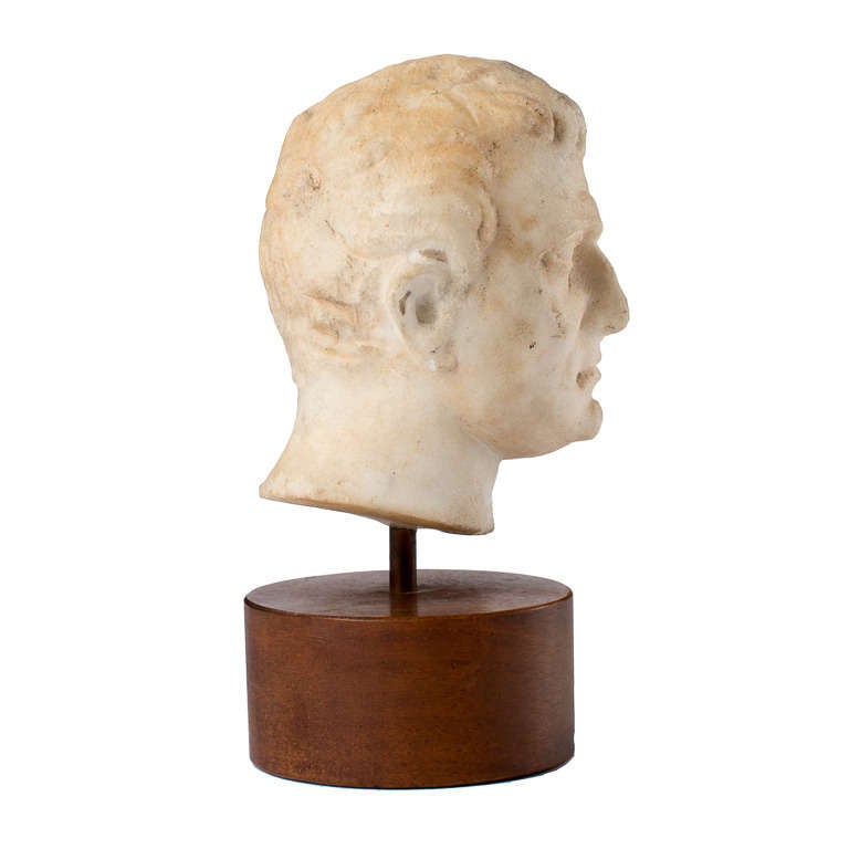 Italian Ancient Roman Hellenistic Marble Bust of a Man