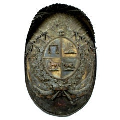 French armorial chateau shield