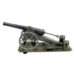 Antique 19th century bronze and steel cannon