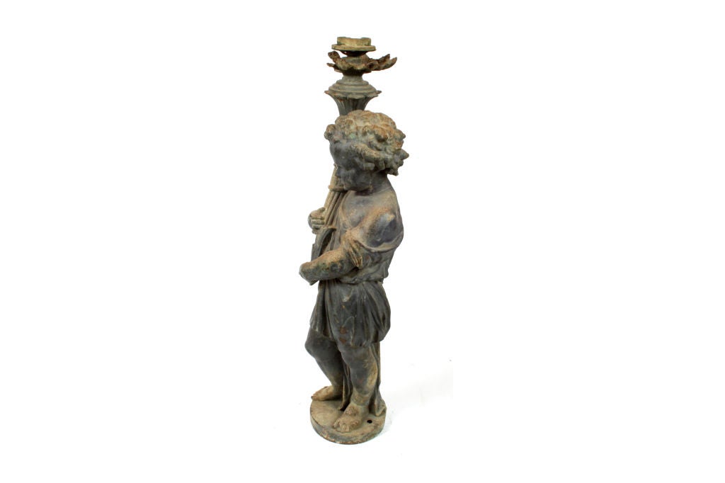 Pr.19th Century Cast Iron Figural fountains