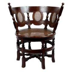 Antique Rare 18th Century Barrel Form Tavern Chair