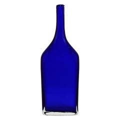 Blue Murano Bottle by Gino Cenedese