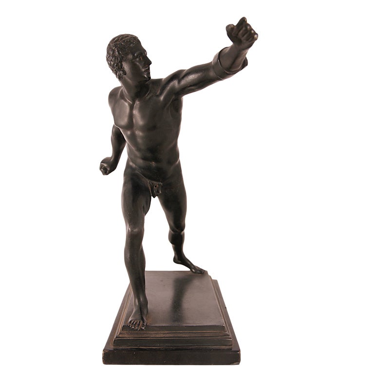 Large Italian Bronze Figure of Roman Warrior