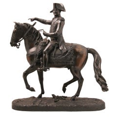 Large Scale Bronze Figure of Napoleon on Horseback