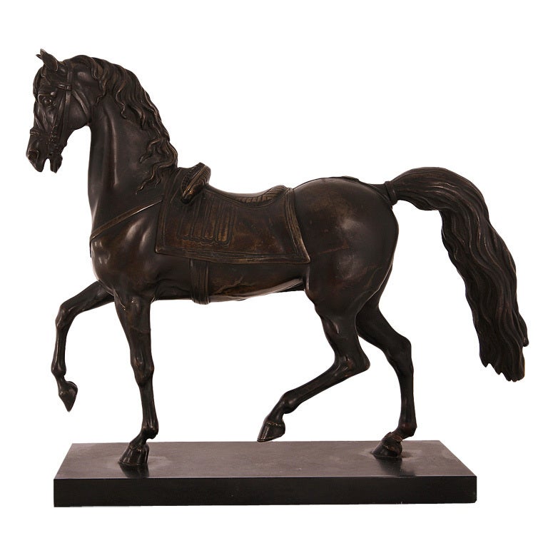 Detailed Italian Equestrian Bronze For Sale