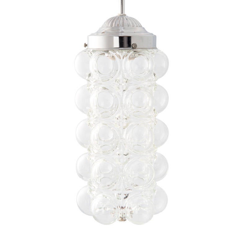 Mid-Century Modern Italian Glass 'Bubble' Lantern Fixtures