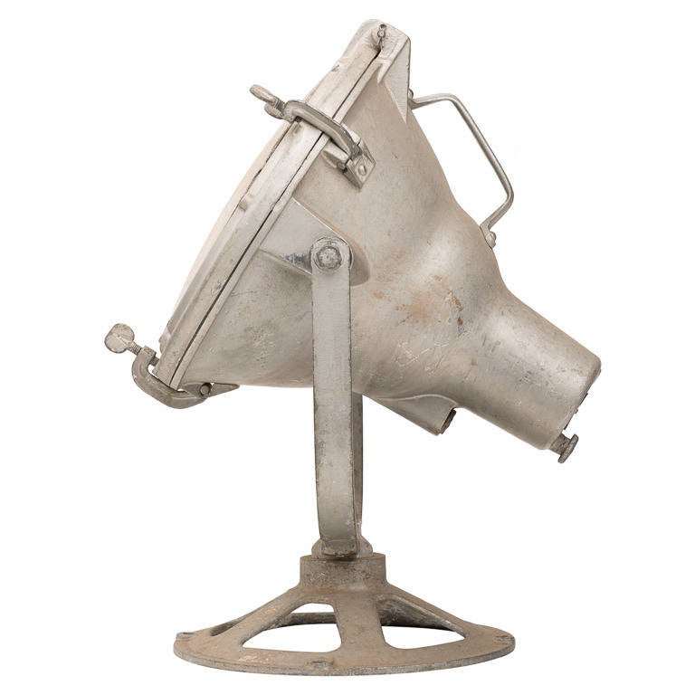 American 1940s Industrial light signed by the manufacturer, Crouse-Hinds Company in Syracuse, New York. Cast Zinc.