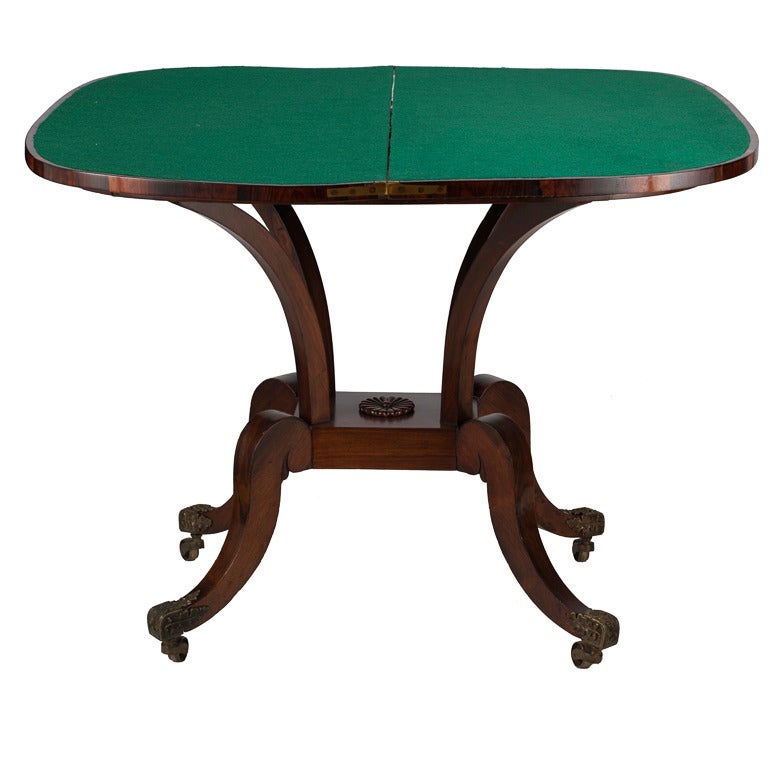 British Exceptional Period Rosewood Georgian Games Table For Sale