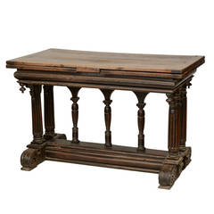 Exceptional Period Italian Renaissance Carved Oak Hall Table