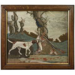 Portrait of a Pointer with Hanging Rabbit and Pheasant