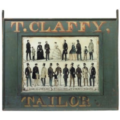 Double-Sided Trade Sign, "T. Claffy, Tailor"