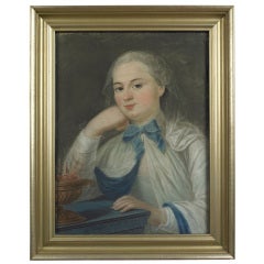Antique Jean Francois De Sompsois, Portrait Painting